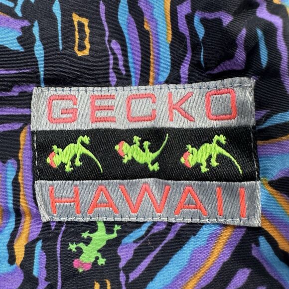 Gecko Hawaii Men’s XXL Swim Trunks Vintage 90s Mesh Liner All Over Print - Picture 3 of 13